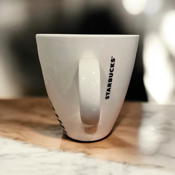 Rare Giant Starbucks 45 Oz. Ceramic Coffee Mug Cup Siren Mermaid Large Logo 6x6” - Picture 5 of 8